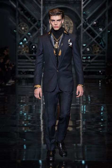 costume barbati versace|Versace suits for men.